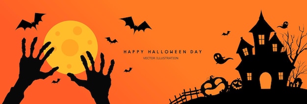 Vector halloween banner vector design