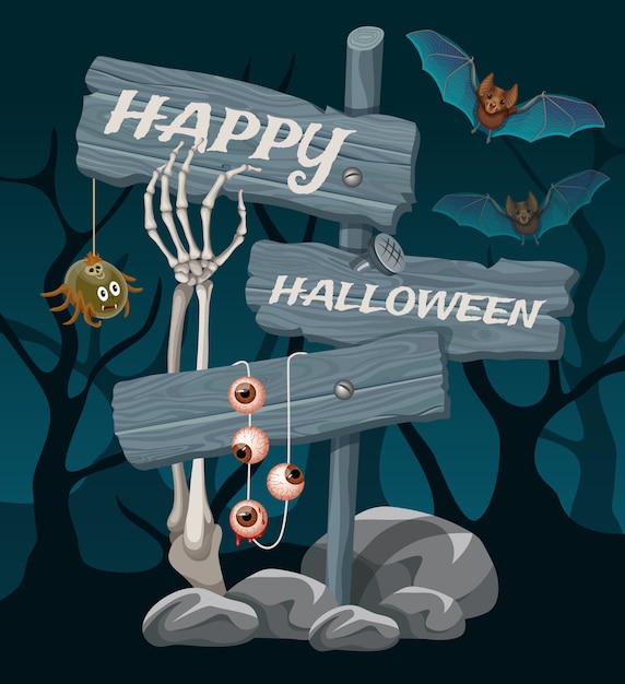 Vector halloween banner. vector illustratie