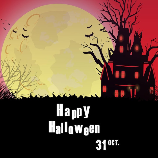 Halloween-banner voor sociale media