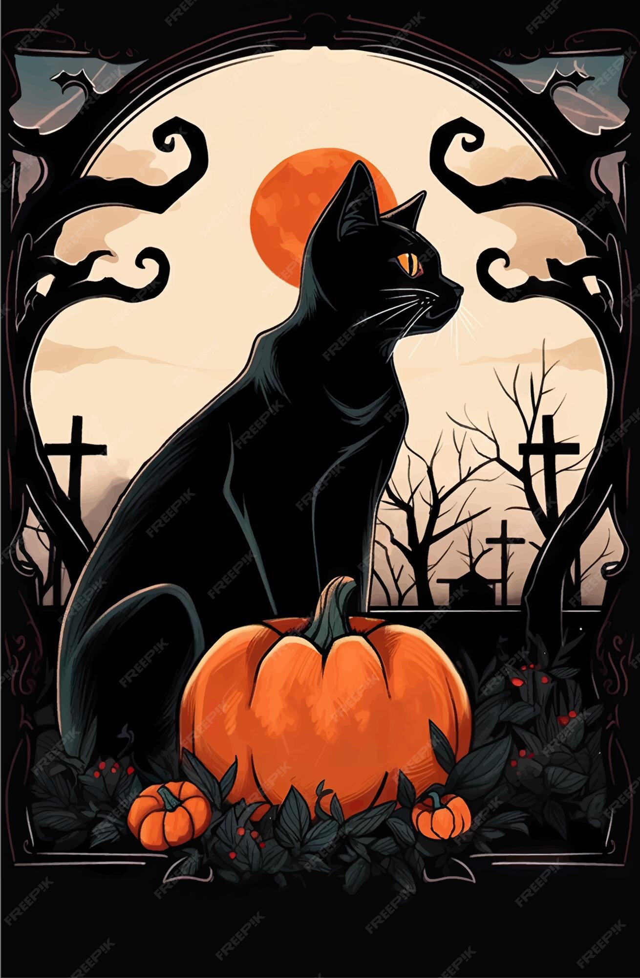 Black cat - Free halloween icons