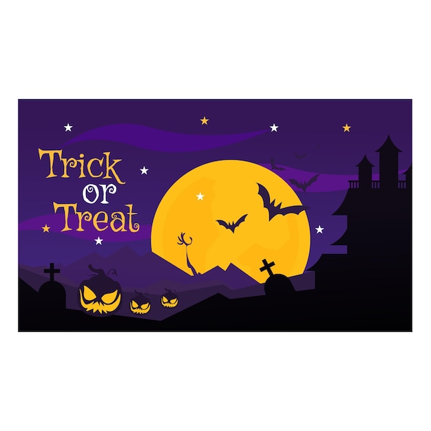 Halloween-bannerontwerp kan worden gebruikt voor digitaal en print