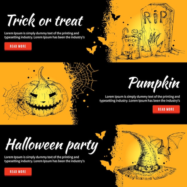 Halloween-banners instellen