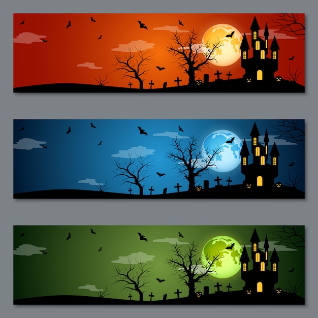 Set di banner di halloween