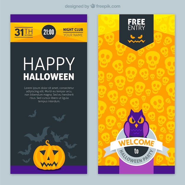 Halloween template banners