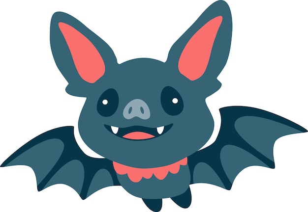 Vettore fumetto del pipistrello di halloween illustrazione vettoriale del clipart del pipistrello