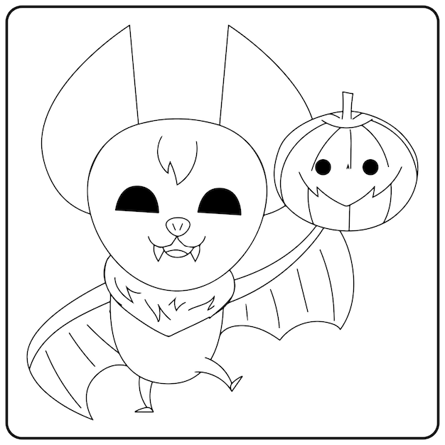 Halloween Bat Coloring Pages For Kids