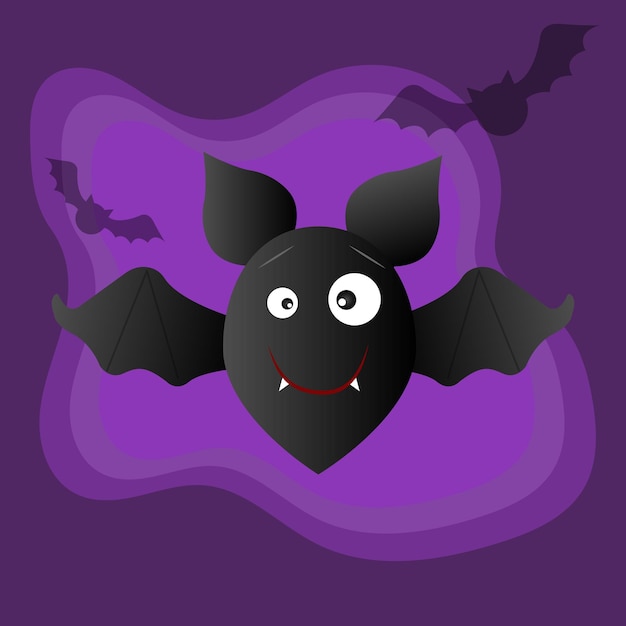 Halloween bat Cute vampire bat