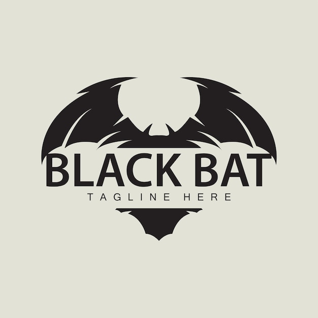 Vector halloween bat logo bat night animal design vector illustration template