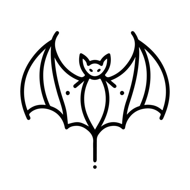 Vector halloween bat silhouette vector