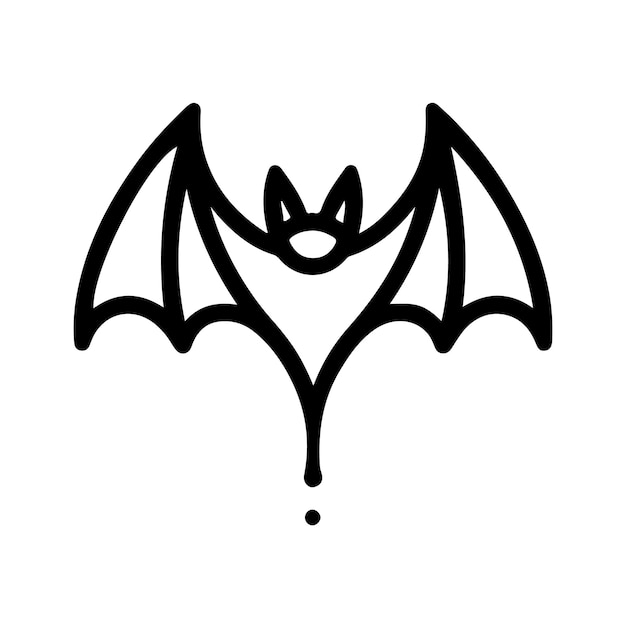 Vector halloween bat silhouette vector