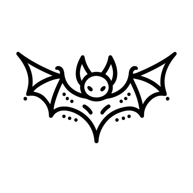 Vector halloween bat silhouette vector