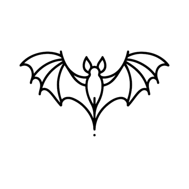 Vector halloween bat silhouette vector