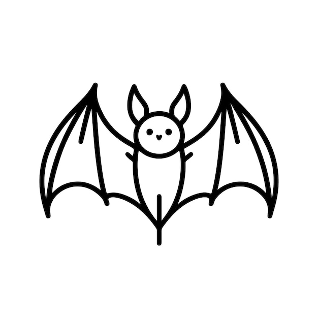Vector halloween bat silhouette vector