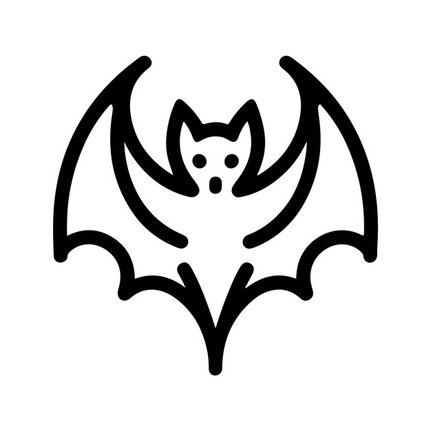 Vector halloween bat silhouette vector