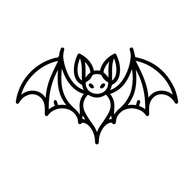 Vector halloween bat silhouette vector