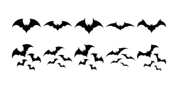 Silhouette di pipistrello di halloween