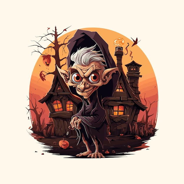 Halloween-beeldverhaalillustratie