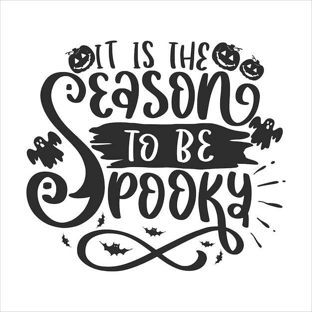 Halloween belettering citaten afdrukbare Poster Tote tas mok T-Shirt Design