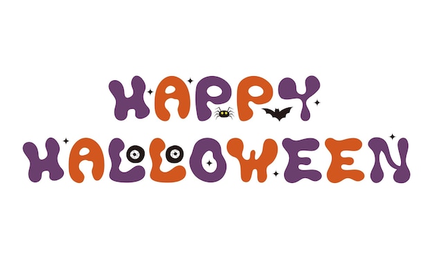 Halloween Belettering Illustratie Element Grafisch