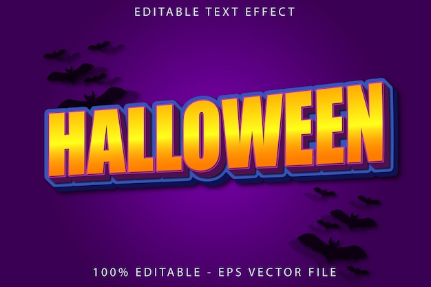Halloween bewerkbare tekst-effect cartoon stijl