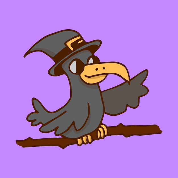 Vector halloween bird