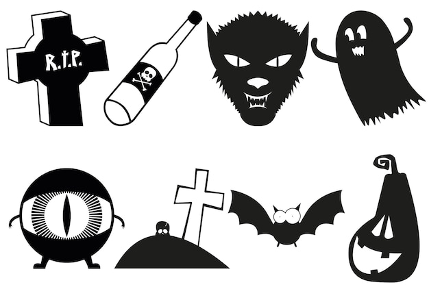 Halloween black color stickers develi ghost and another carters