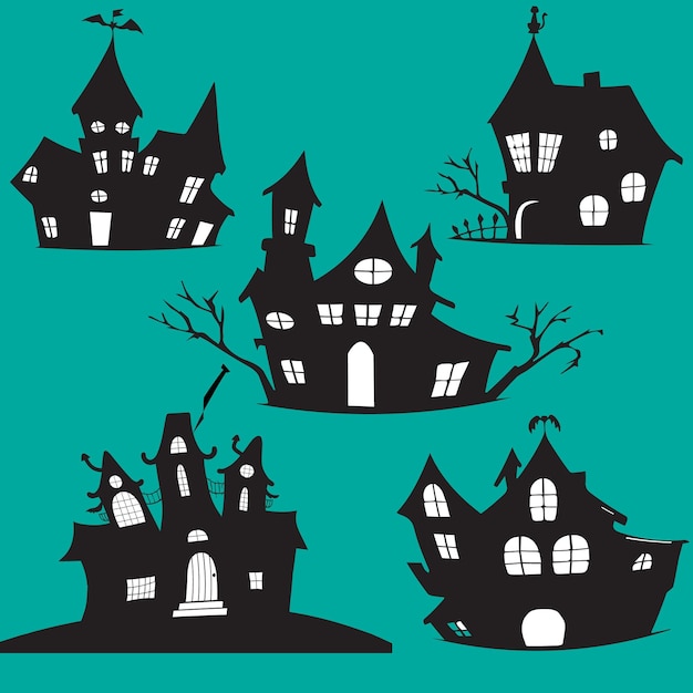halloween black &amp; white vector item