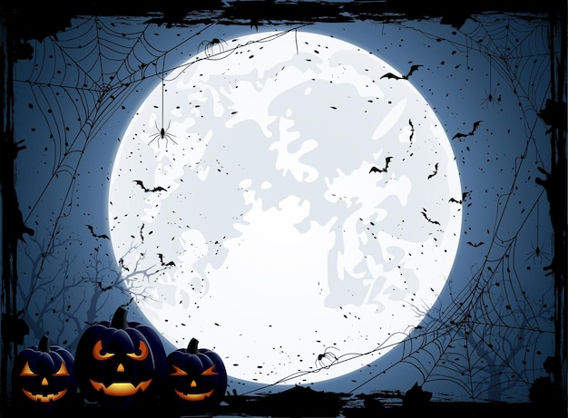 Halloween blue background