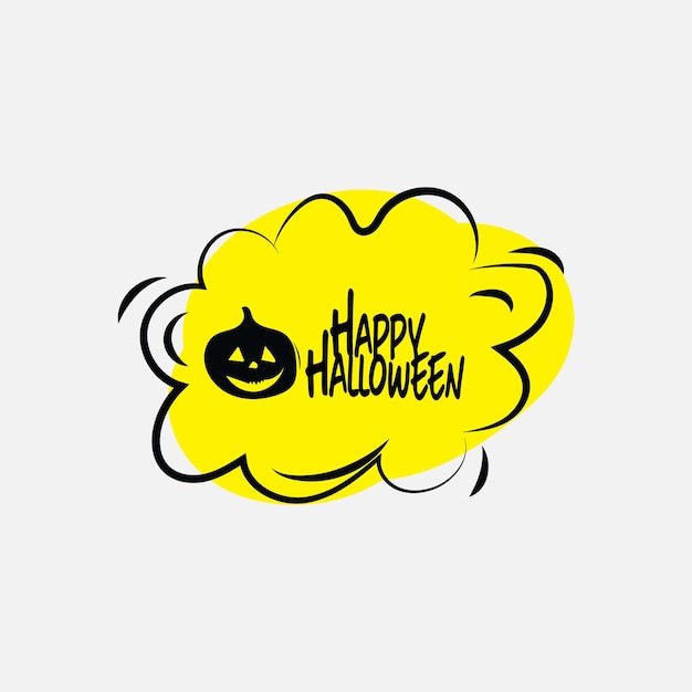 halloween bubble box or speech box sticker