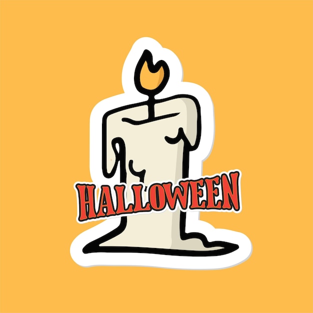 Halloween candle stickers