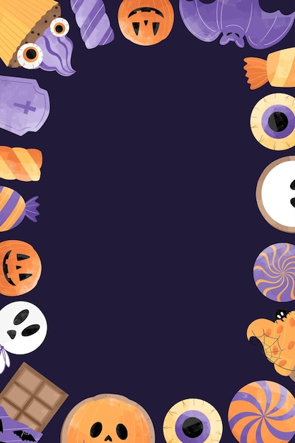 Halloween Candy Frame Background