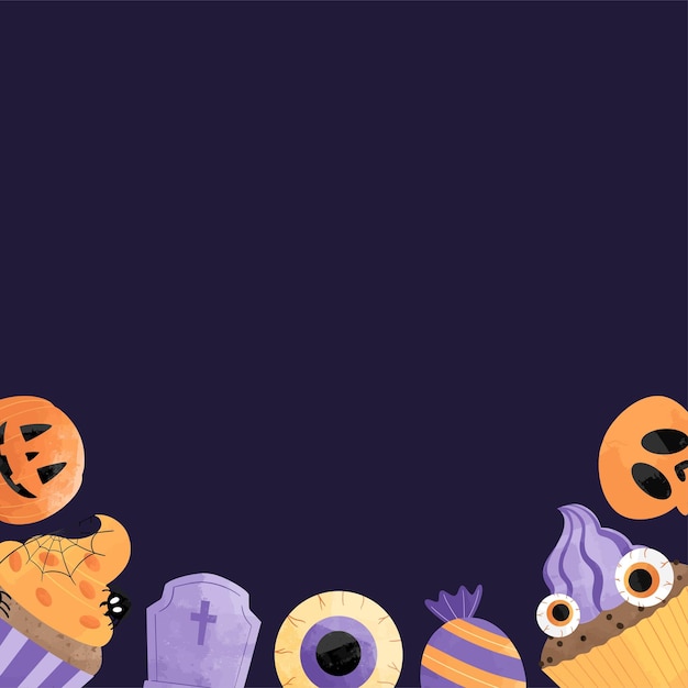 Halloween Candy Frame Background