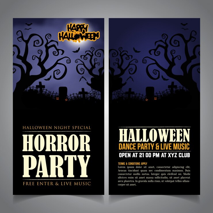 Хэллоуин карты приглашения.Halloween карты Poster.Halloween карты иллюстрации.