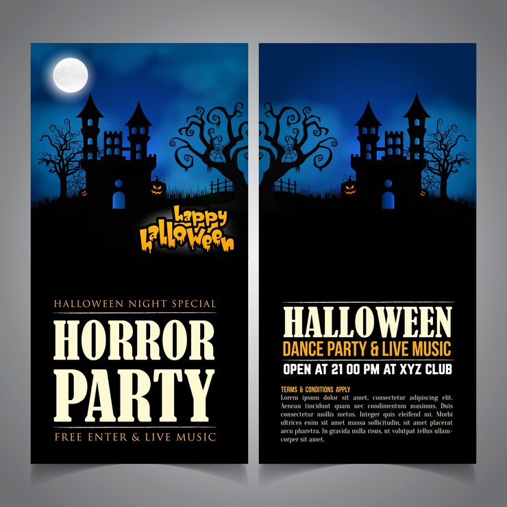 Хэллоуин карты приглашения.Halloween карты Poster.Halloween карты иллюстрации.