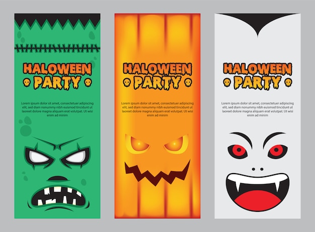 Vector halloween card invitation