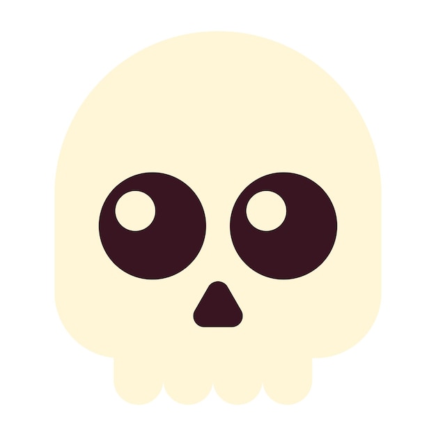 Halloween cartoon skull icon