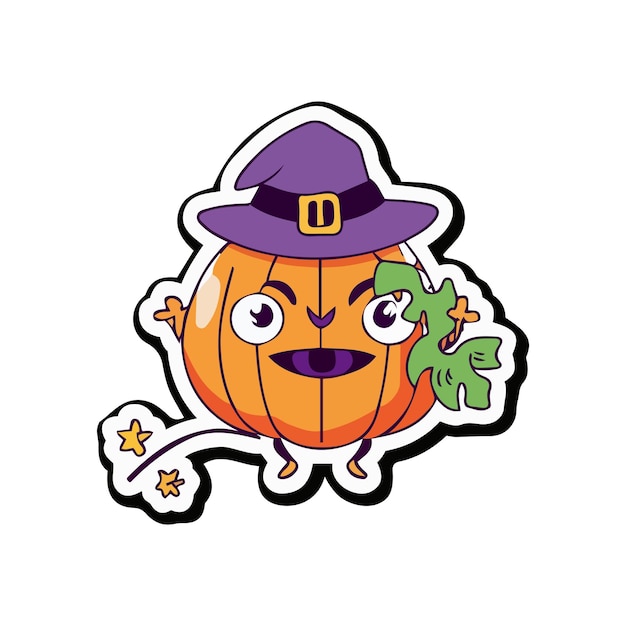 Halloween cartoon stickers bold lines spooky funny