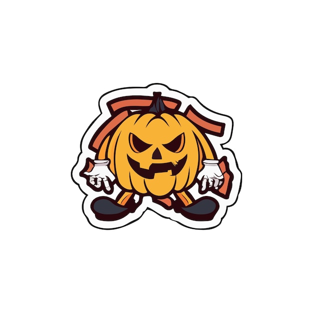 Halloween cartoon stickers bold lines spooky funny