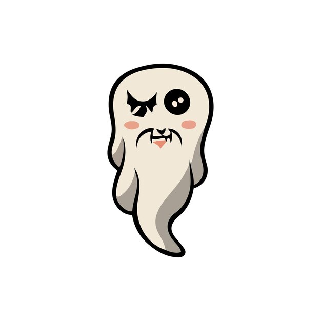 Vector halloween cartoon stickers vetgedrukte lijnen griezelig grappig