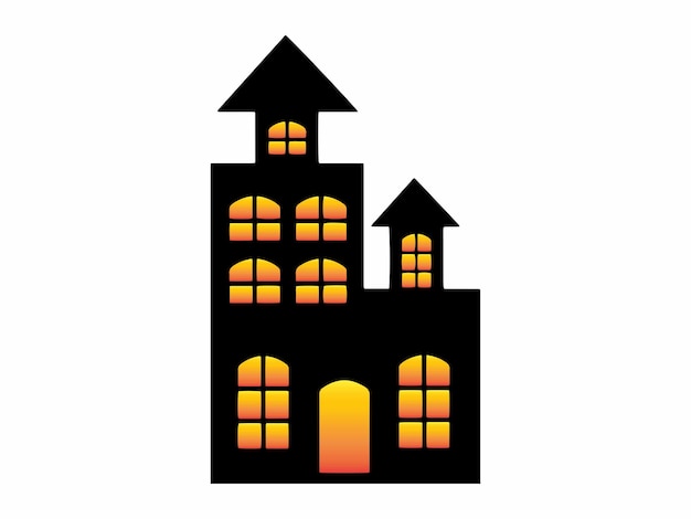 Halloween Castle Spooky Silhouette Illustration