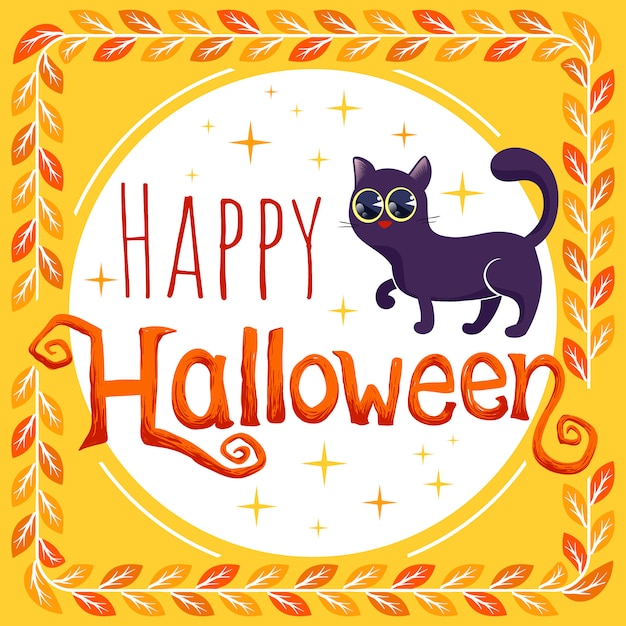 Halloween cat background