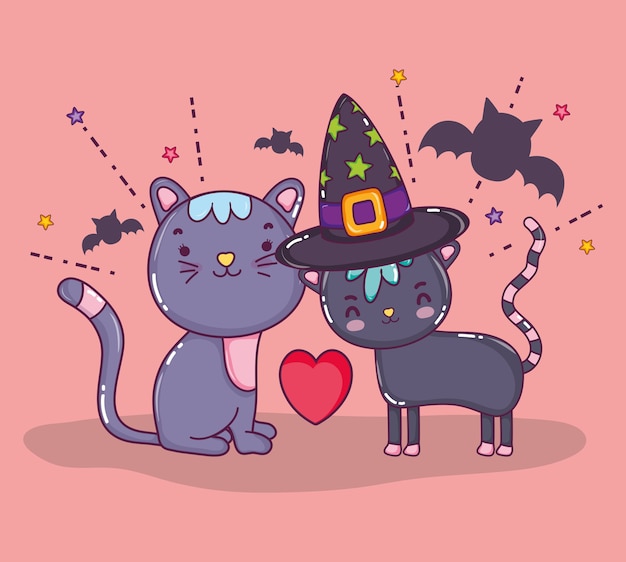 Halloween cat cartoons