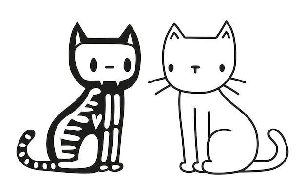 ハロウィーン猫ベクトル イラスト