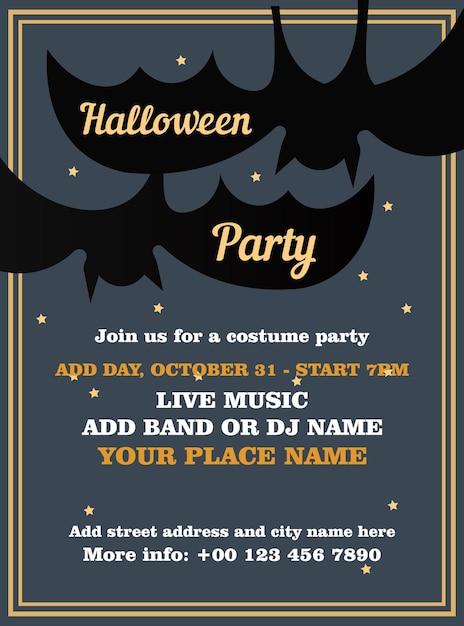 Vector halloween celebration poster flyer social media post design