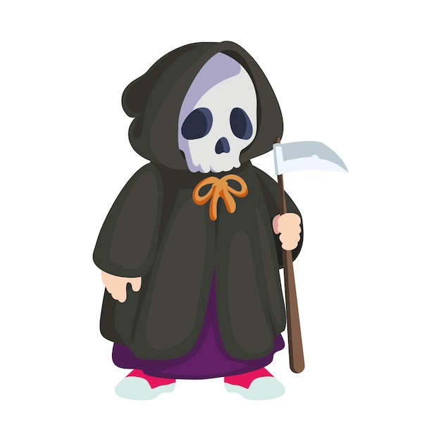 Vector halloween character death isolated icon
