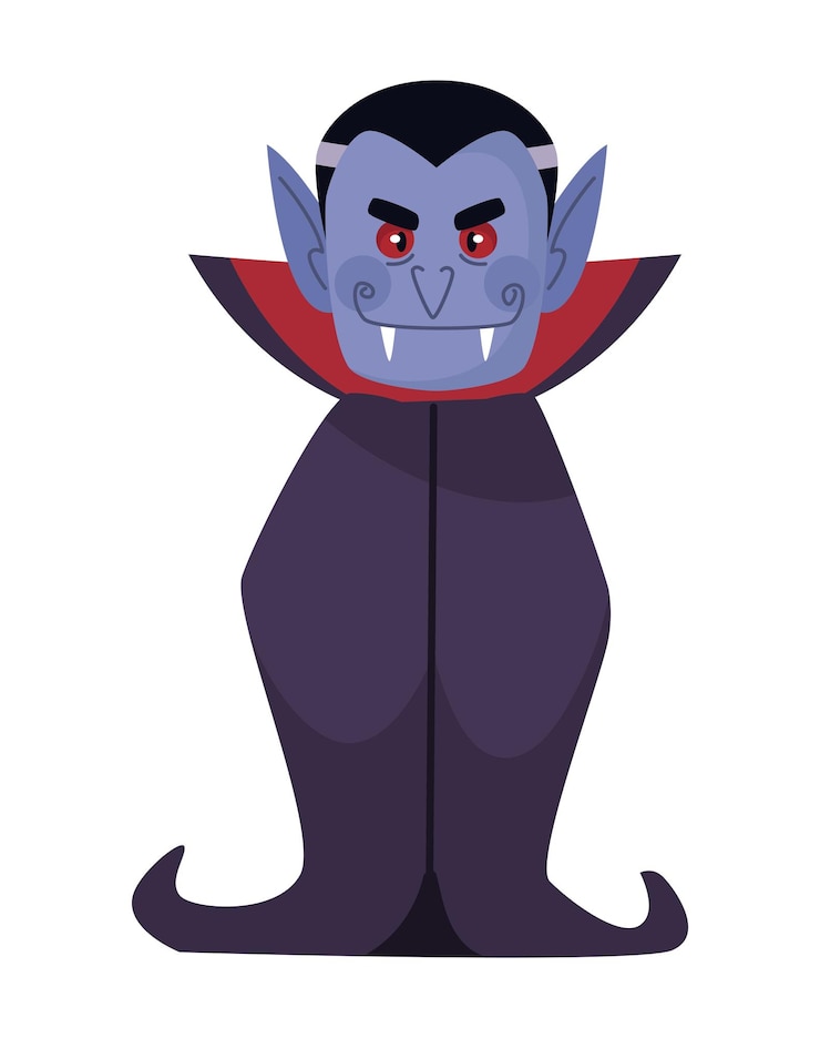 Vector halloween character dracula illustration isolated