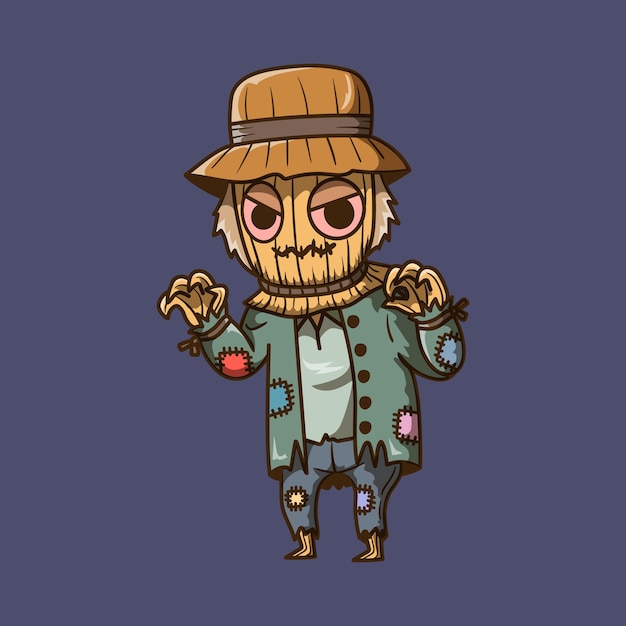 Halloween character Scarecrow illustration