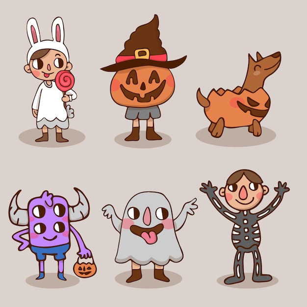 ベクトル ハロウィーンのキャラクターパック