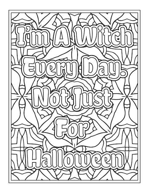 Halloween Citaten Kleurboekpagina's