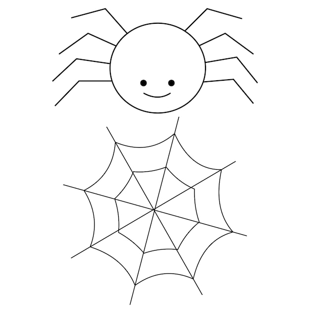 Halloween clipart outline spider web